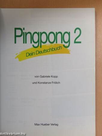 Ping Pong 2. - Dein Deutschbuch