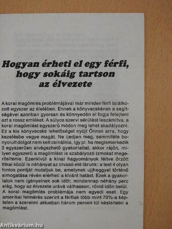 Hogyan érheti el egy férfi, hogy sokáig tartson az élvezete