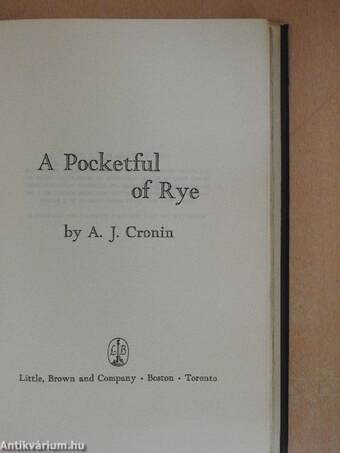 A Pocketful of Rye 