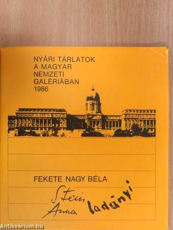 Nyári tárlatok a Magyar Nemzeti Galériában 1986