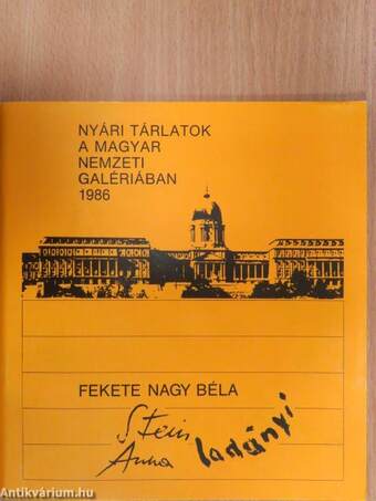 Nyári tárlatok a Magyar Nemzeti Galériában 1986