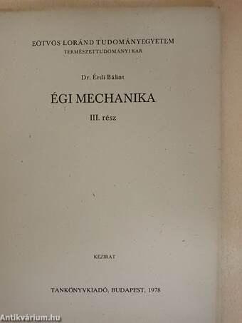 Égi mechanika III.