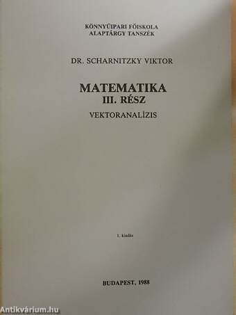 Matematika III.