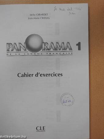 Panorama de la langue francaise 1 - Cahier d'exercices