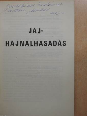 Jaj-hajnalhasadás (dedikált példány)