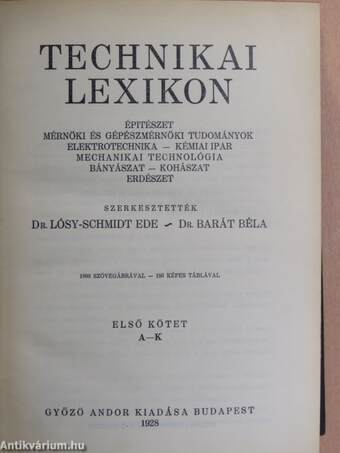 Technikai lexikon I-II.