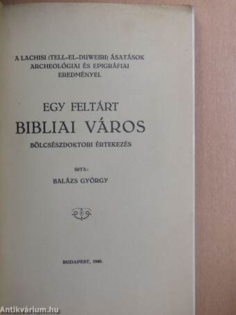 Egy feltárt bibliai város