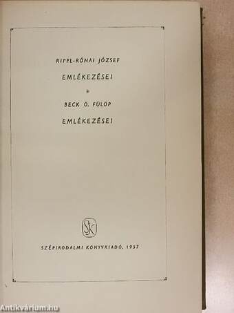 Rippl-Rónai József emlékezései/Beck Ö. Fülöp emlékezései