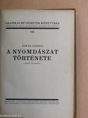 A nyomdászat története I.