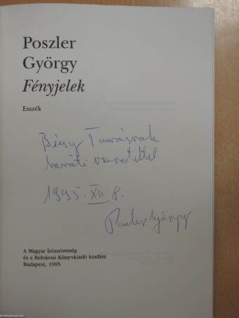 Fényjelek (dedikált példány)