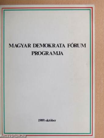Magyar Demokrata Fórum programja