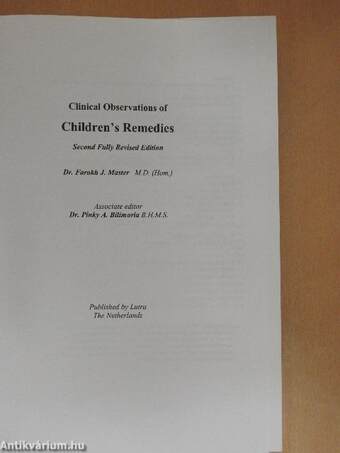 Clinical Observations of Children's Remedies