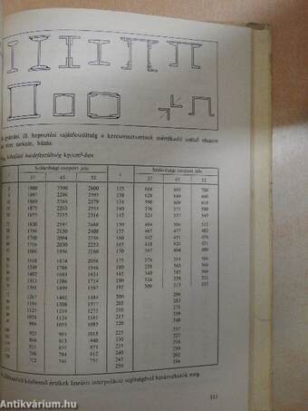 Táblázatok acélszerkezetek méretezéséhez