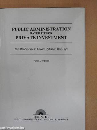 Public Administration Rated fit for Private Investment