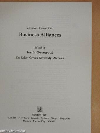 European Casebook on Business Alliances