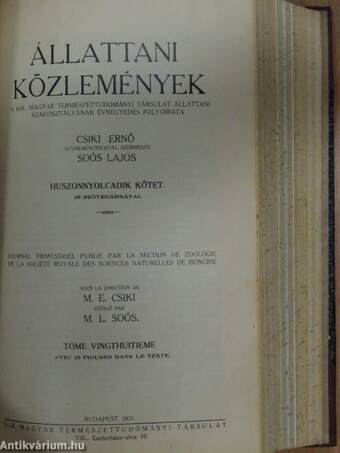 Természettudományi közlöny 1931. január-december/Állattani közlemények 1931. január-december/Botanikai közlemények 1931. január-december/Magyar Chemiai Folyóirat 1931. (nem teljes évfolyam)