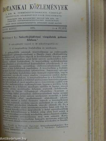 Természettudományi közlöny 1931. január-december/Állattani közlemények 1931. január-december/Botanikai közlemények 1931. január-december/Magyar Chemiai Folyóirat 1931. (nem teljes évfolyam)