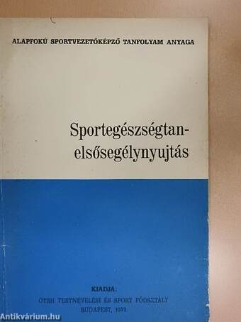 Sportegészségtan-elsősegélynyujtás