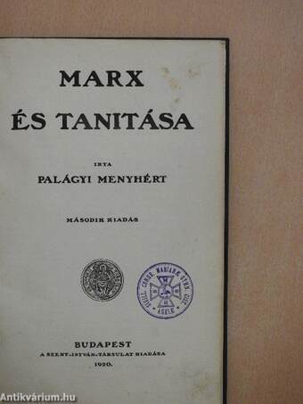 Marx és tanitása