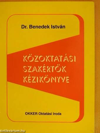 Közoktatási szakértők kézikönyve