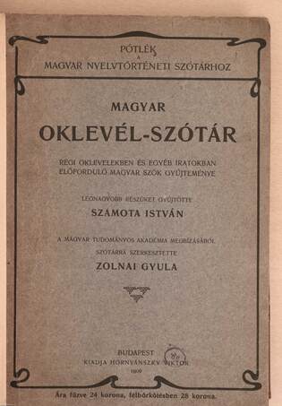 Magyar oklevél-szótár