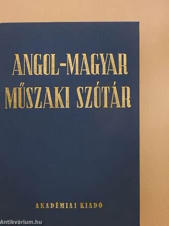 Angol-magyar műszaki szótár