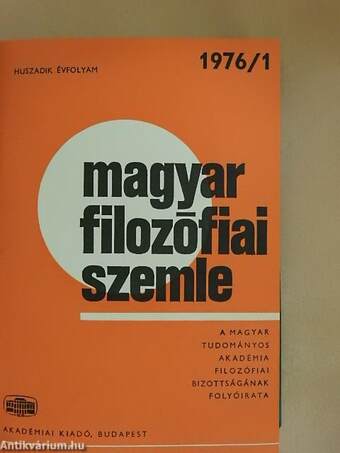 Magyar Filozófiai Szemle 1976/1-6.
