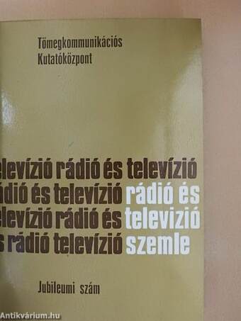 Rádió és Televízió Szemle 1975/1-4.