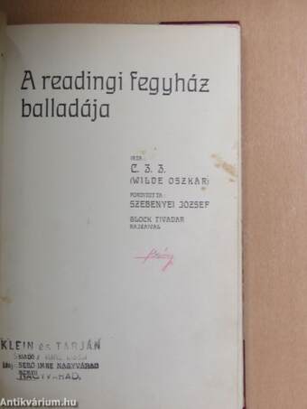 A readingi fegyház balladája