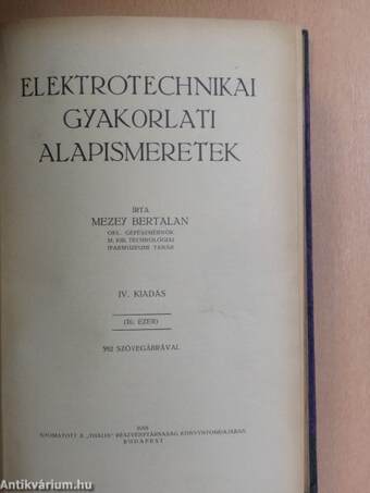 Elektrotechnikai gyakorlati alapismeretek