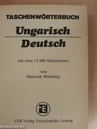 Taschenwörterbuch Ungarisch-Deutsch