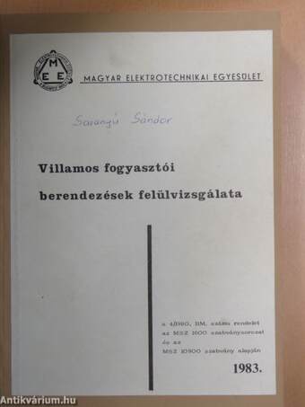 Villamos fogyasztói berendezések felülvizsgálata/Teszt-kérdések