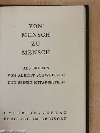 Von Mensch zu Mensch