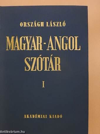 Magyar-angol szótár I-II.