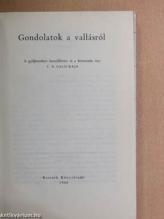 Gondolatok a vallásról