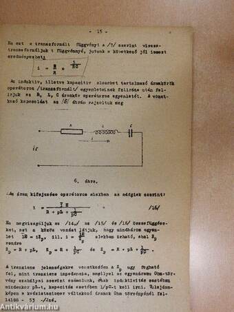 Az erősáramu elektrotechnika transiens folyamatainak differenciál egyenletei