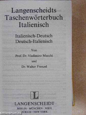 Langenscheidts Taschenwörterbuch Italienisch