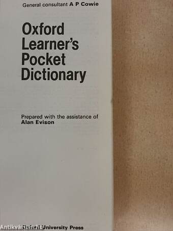 Oxford learner's pocket dictionary