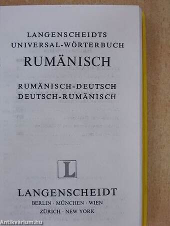 Langenscheidts Universal-Wörterbuch Rumänisch