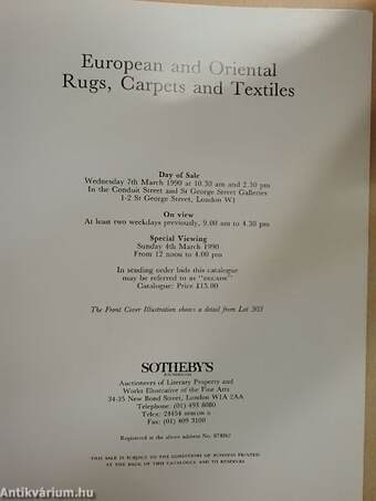 Sotheby's - European and Oriental Rugs, Carpets and Textiles