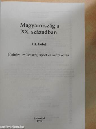 Magyarország a XX. században III.