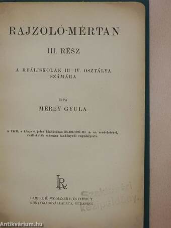 Rajzoló-mértan III.