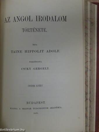 Az angol irodalom története III-V.