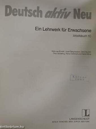 Deutsch aktiv Neu 1C - Arbeitsbuch