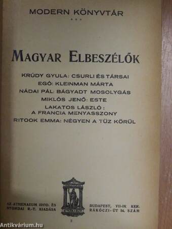 Magyar Elbeszélők II.