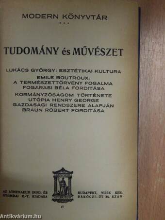 Tudomány és művészet IV.