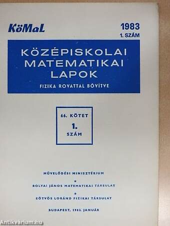 Középiskolai matematikai lapok 1983. január-december