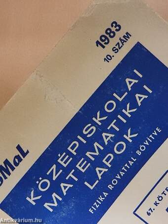 Középiskolai matematikai lapok 1983. január-december