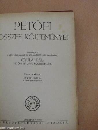 Petőfi összes költeményei