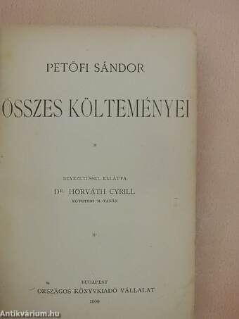 Petőfi Sándor összes költeményei